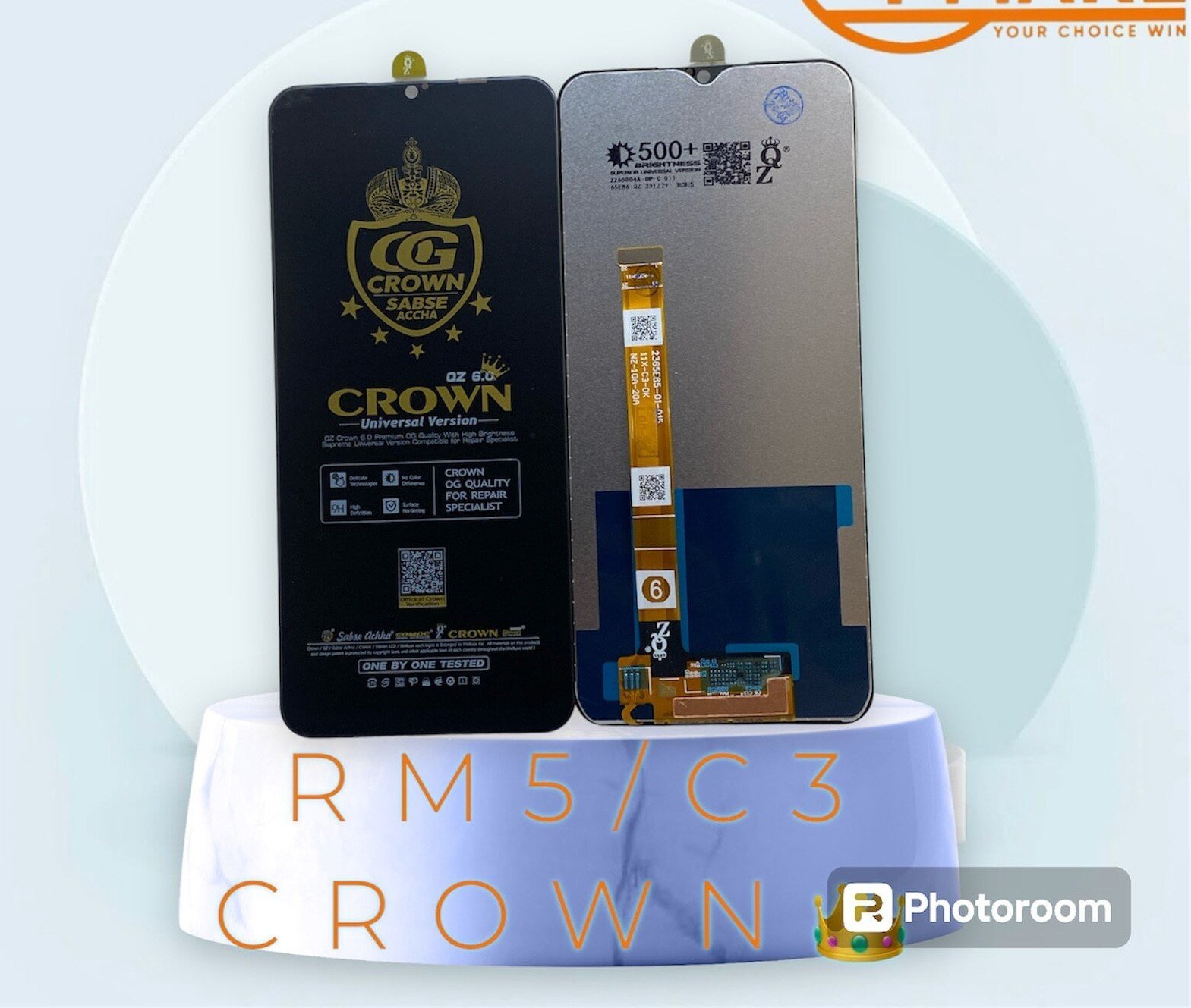 realme-5-combo-display-crown-2227219772-wgsp85y1 (1) CROWN UNIT OPPO A5 2020 A31 A9 2020 REALME C3 REALME 5 REALME 5I 5iLCD PANEL - Image 1
